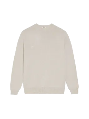 Recycled Cashmere Crewneck Sweatshirt—oatmeal