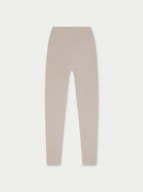 SCULPTING STRETCH EMBLEM LEGGINGS - BEIGE