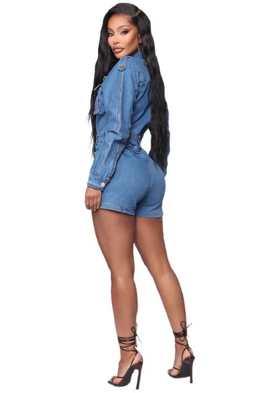 SEXY DENIM ROMPER