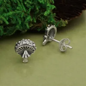 Sterling Silver Mushroom Studs