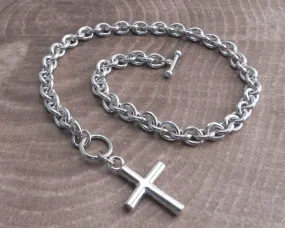 Teardrop Toggle Choker with Bar Cross