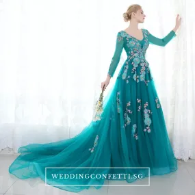 The Greta Green Long Sleeves Lace Gown (Customisable)