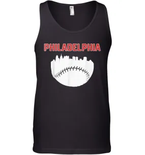 Vintage Fan Philadelphia PA Cityscape Baseball Retro  Tank Top