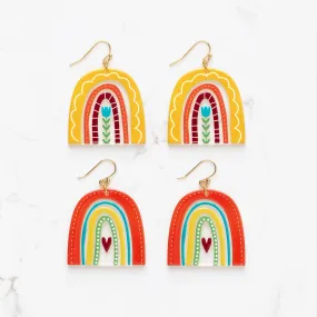 Whimsical Rainbow Earrings