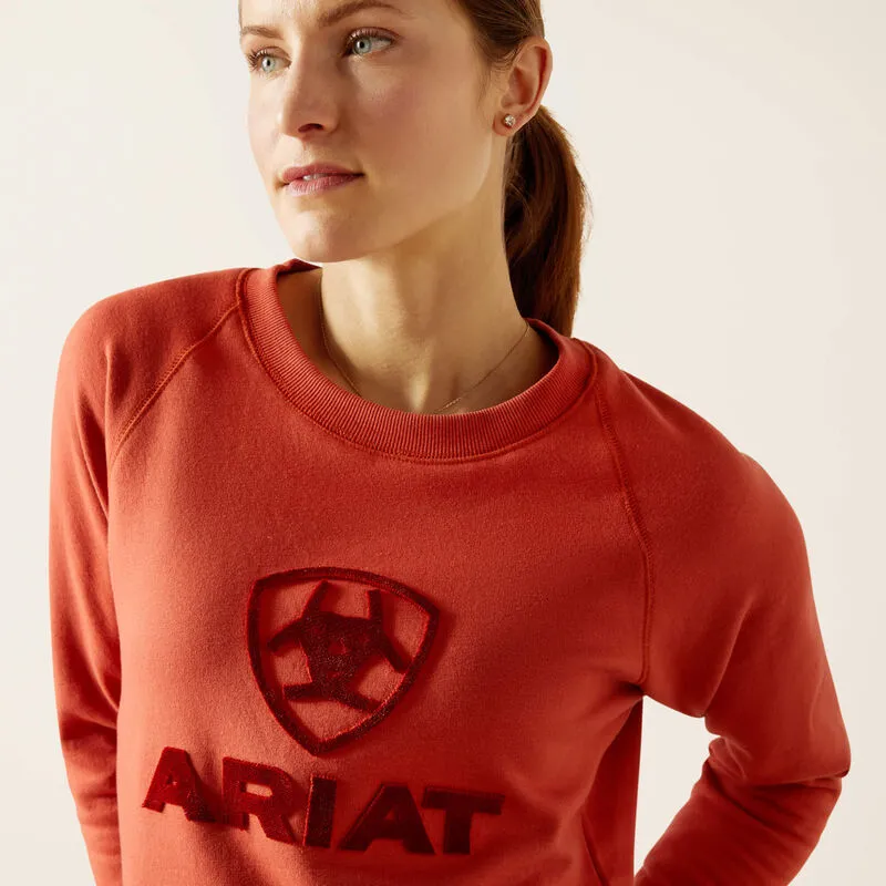 Women's Ariat Benicia Sweatshirt - Burnt Brick